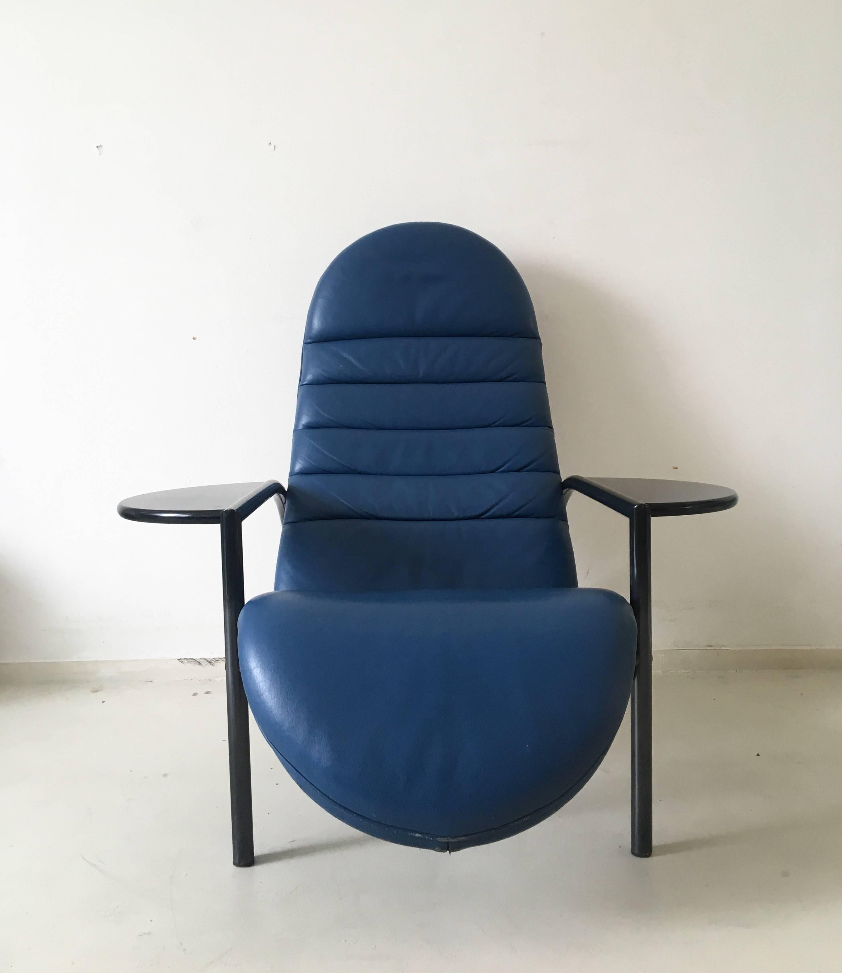 Mid-Century Modern Extreme Rare Adjustable Lounge Chair by Ammanati and Vitelli for Moroso, 1980s For Sale