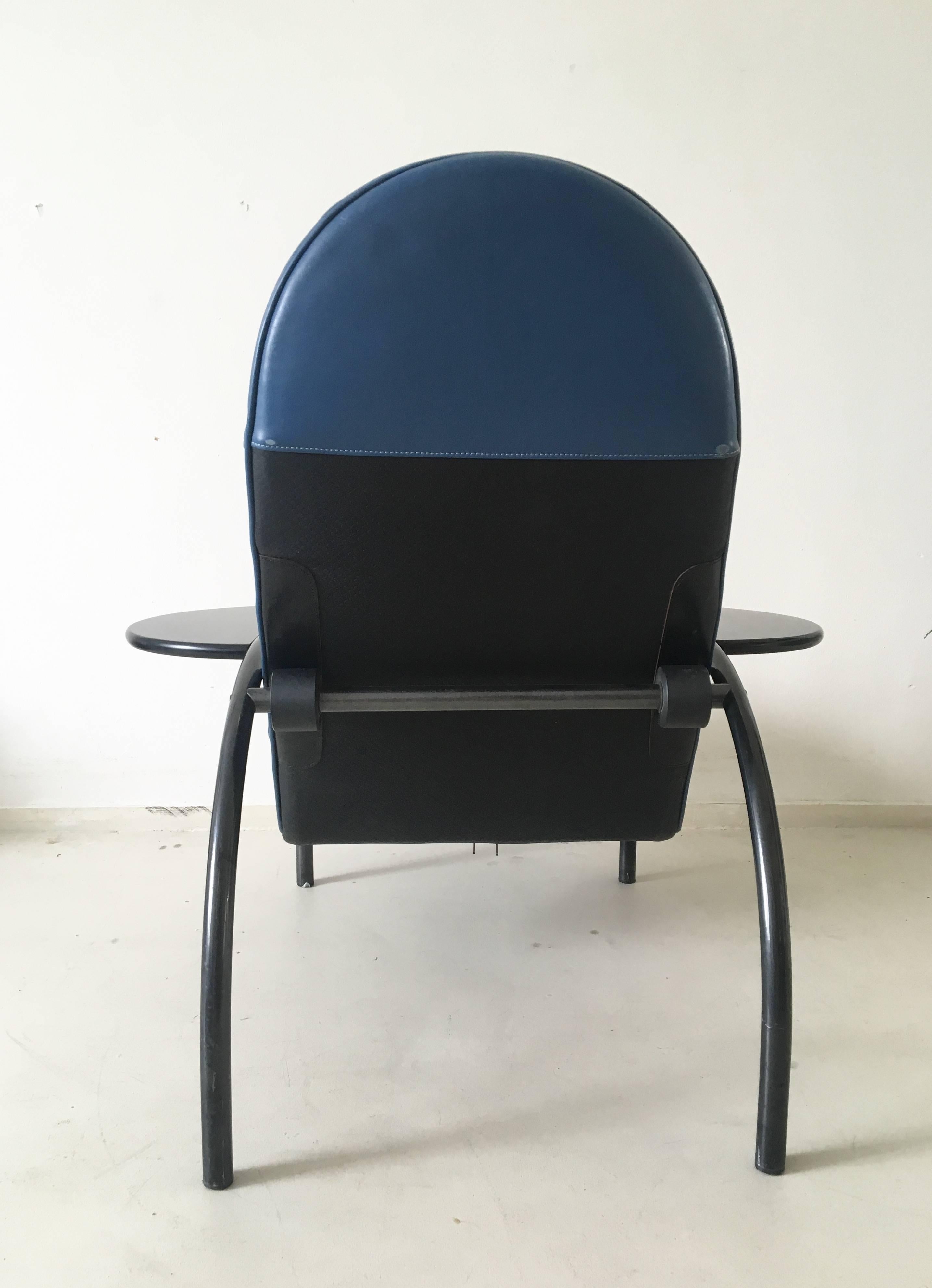 Extreme Rare Adjustable Lounge Chair by Ammanati and Vitelli for Moroso, 1980s In Excellent Condition For Sale In Schagen, NL