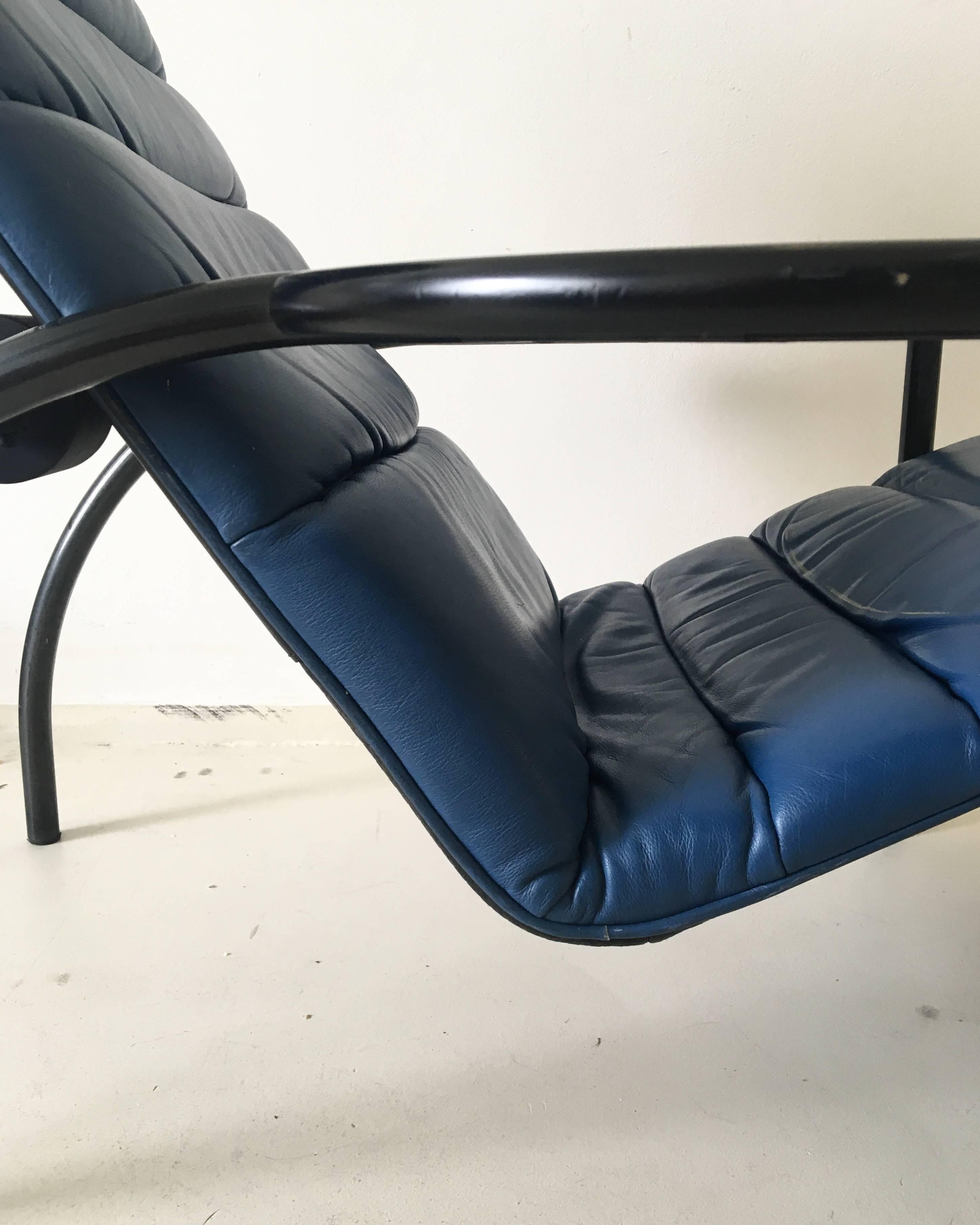 Extreme Rare Adjustable Lounge Chair by Ammanati and Vitelli for Moroso, 1980s For Sale 2