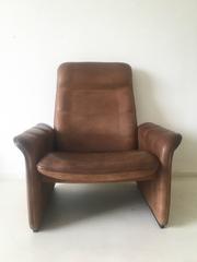 Chaise longue réglable en cuir:: modèle DS-50 de De Sede:: années 1960