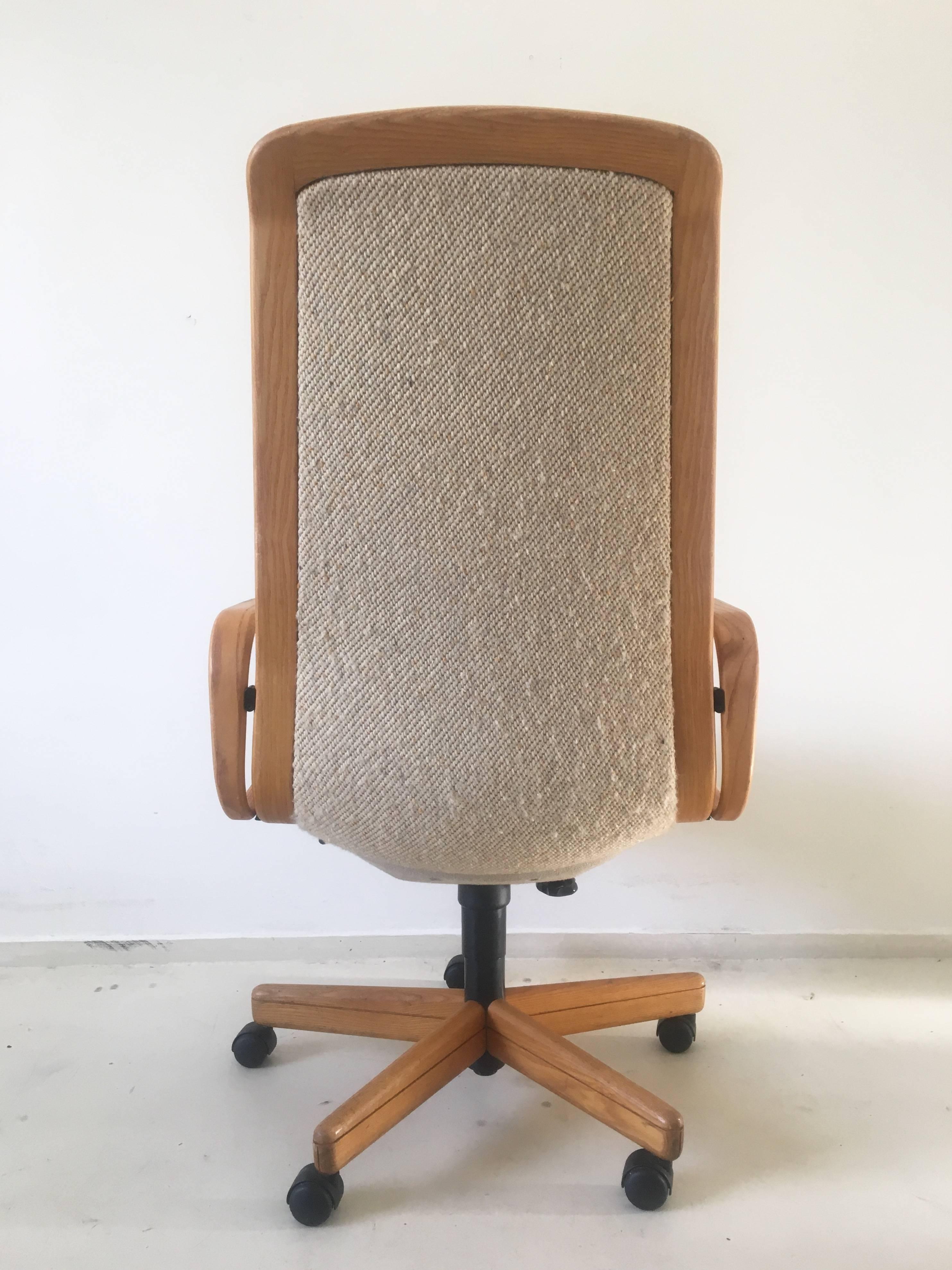 20th Century Executive Natural Desk Chair by Martin Stoll for Giroflex, 1970s
