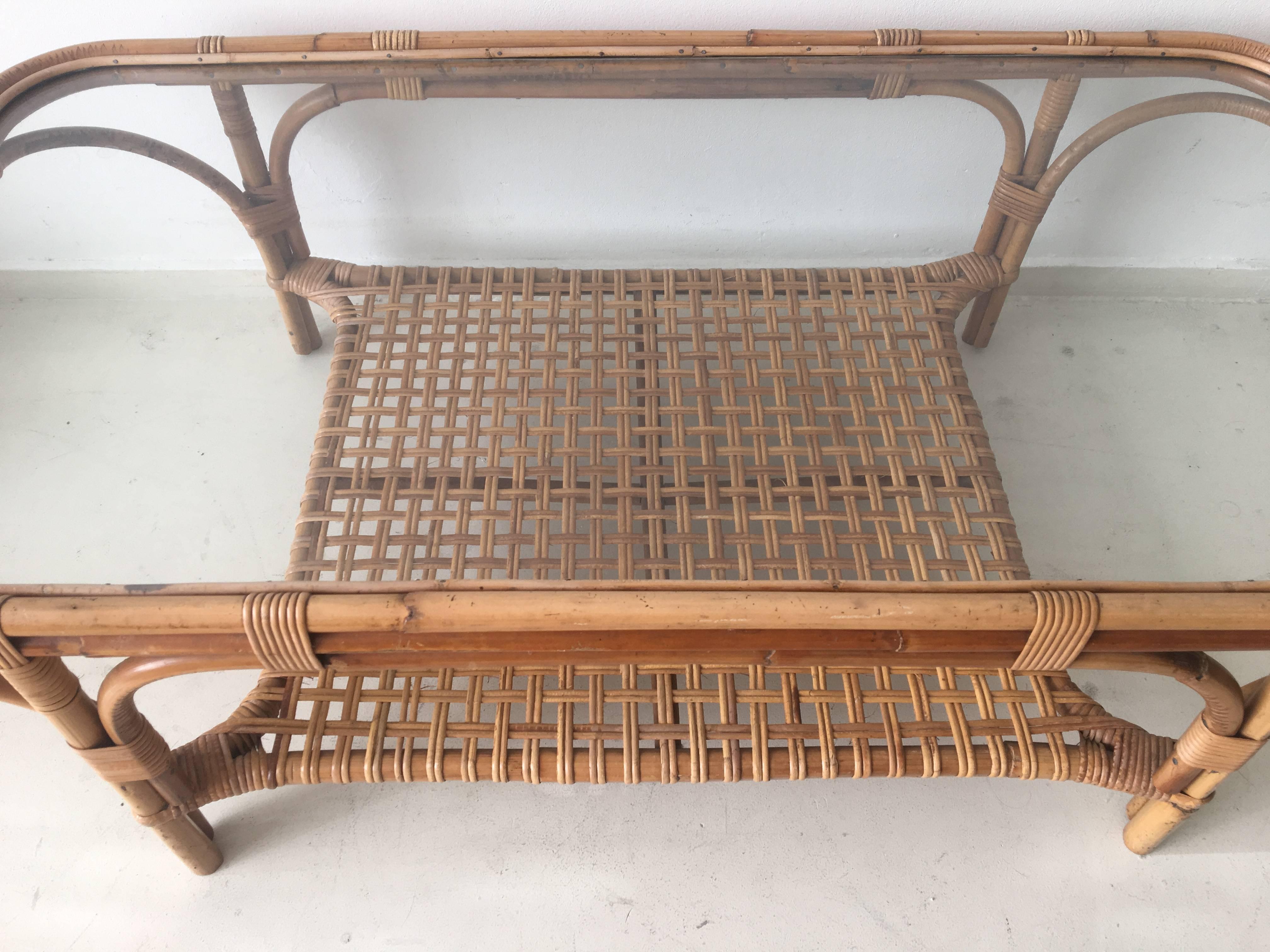 boho glass coffee table