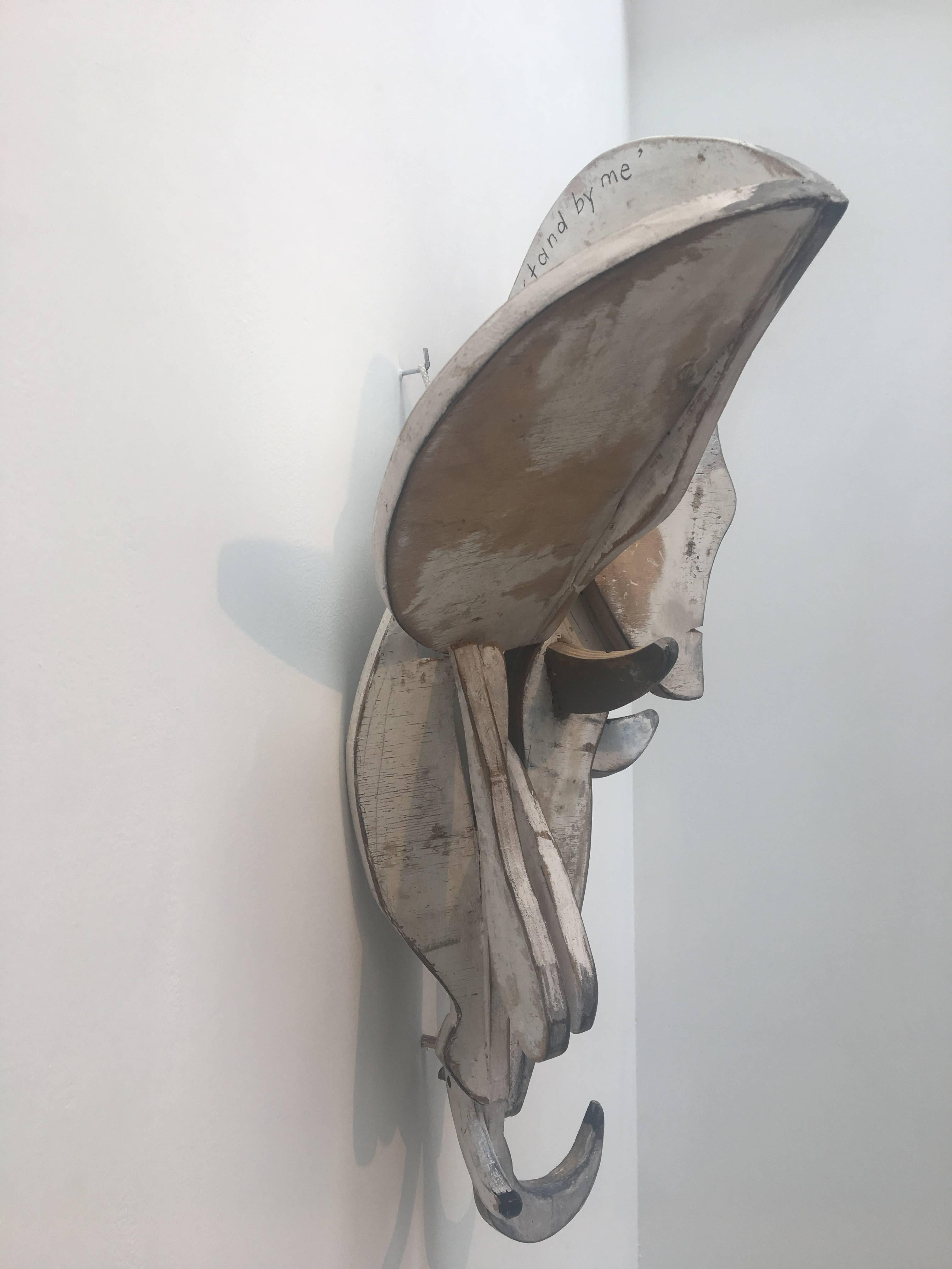 Contemporary Surrealistic Handmade Wooden Wall Sculpture by Johan Claassen, 2016 For Sale