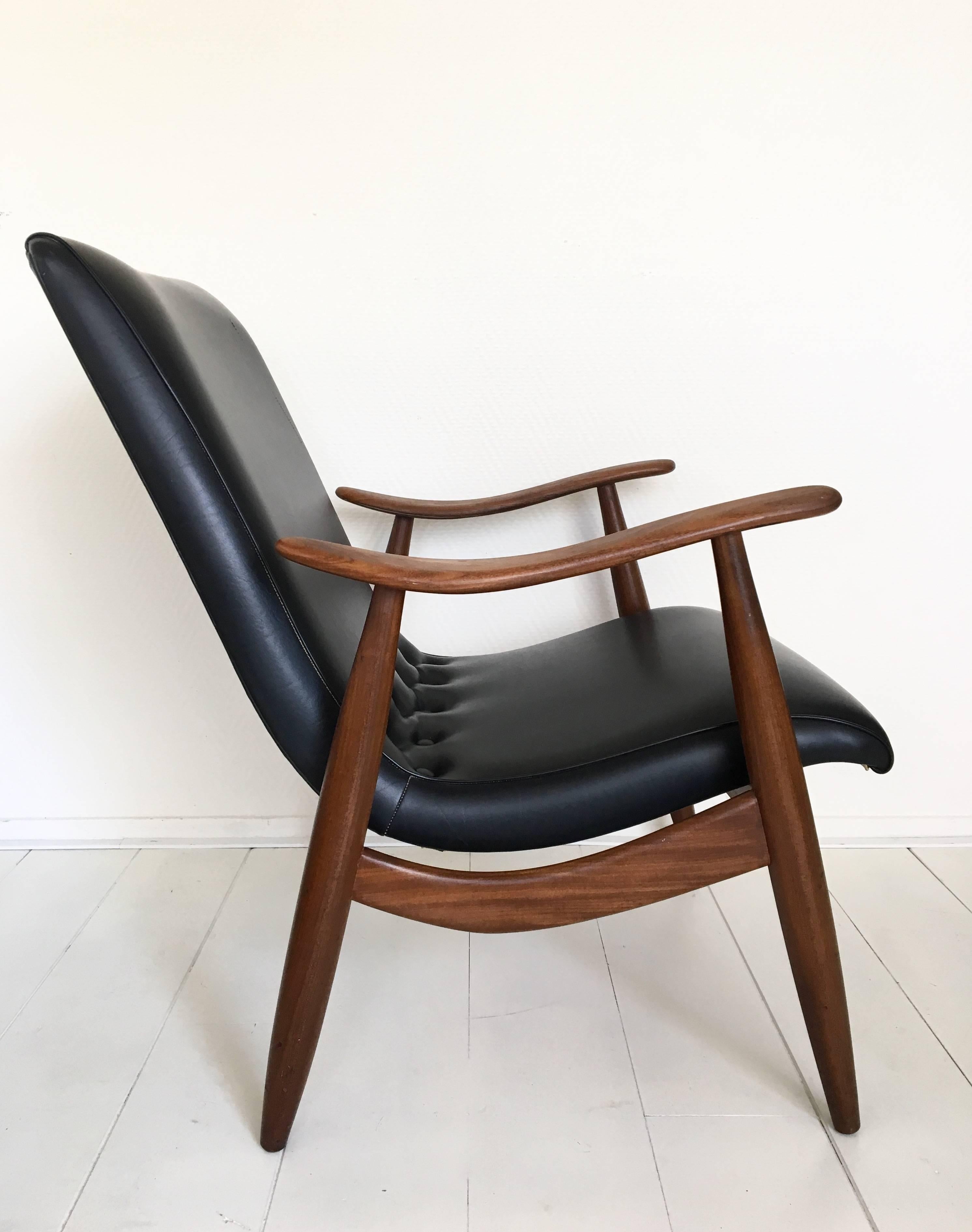 Mid-Century Modern Lounge Chair by Louis Van Teeffelen for Wébé, 1960s In Good Condition In Schagen, NL