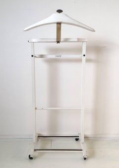 Italian White Valet Stand Dressboy, Fratelli Reguitti, 1960s