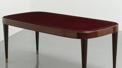 Mid-Century Modern Paolo Buffa Italian Palissander and Maple Table with Brass