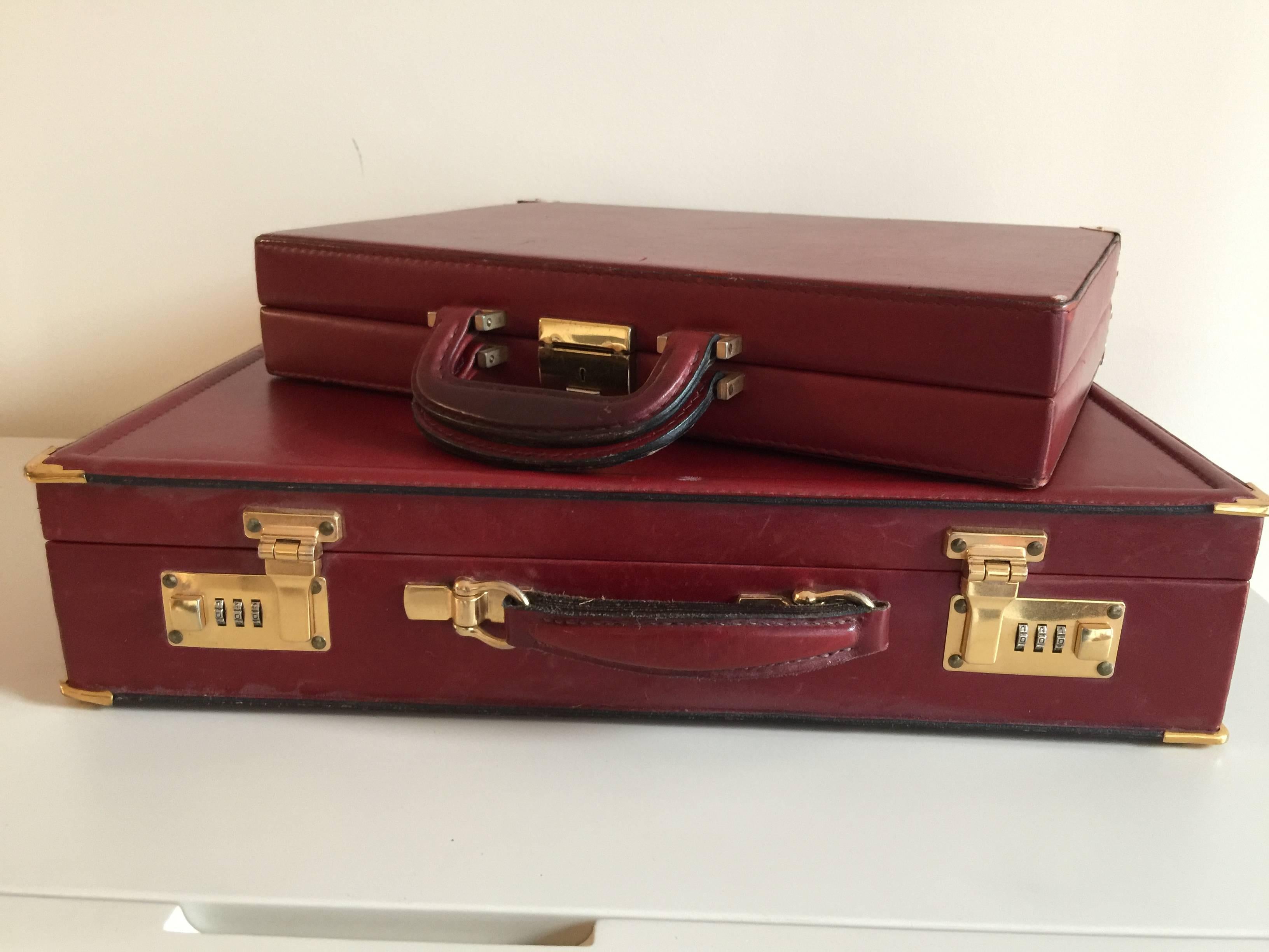 Nazareno Gabrielli Vintage Leather Briefcases, 1973s, Made in Italy In Good Condition In Jersey City, NJ