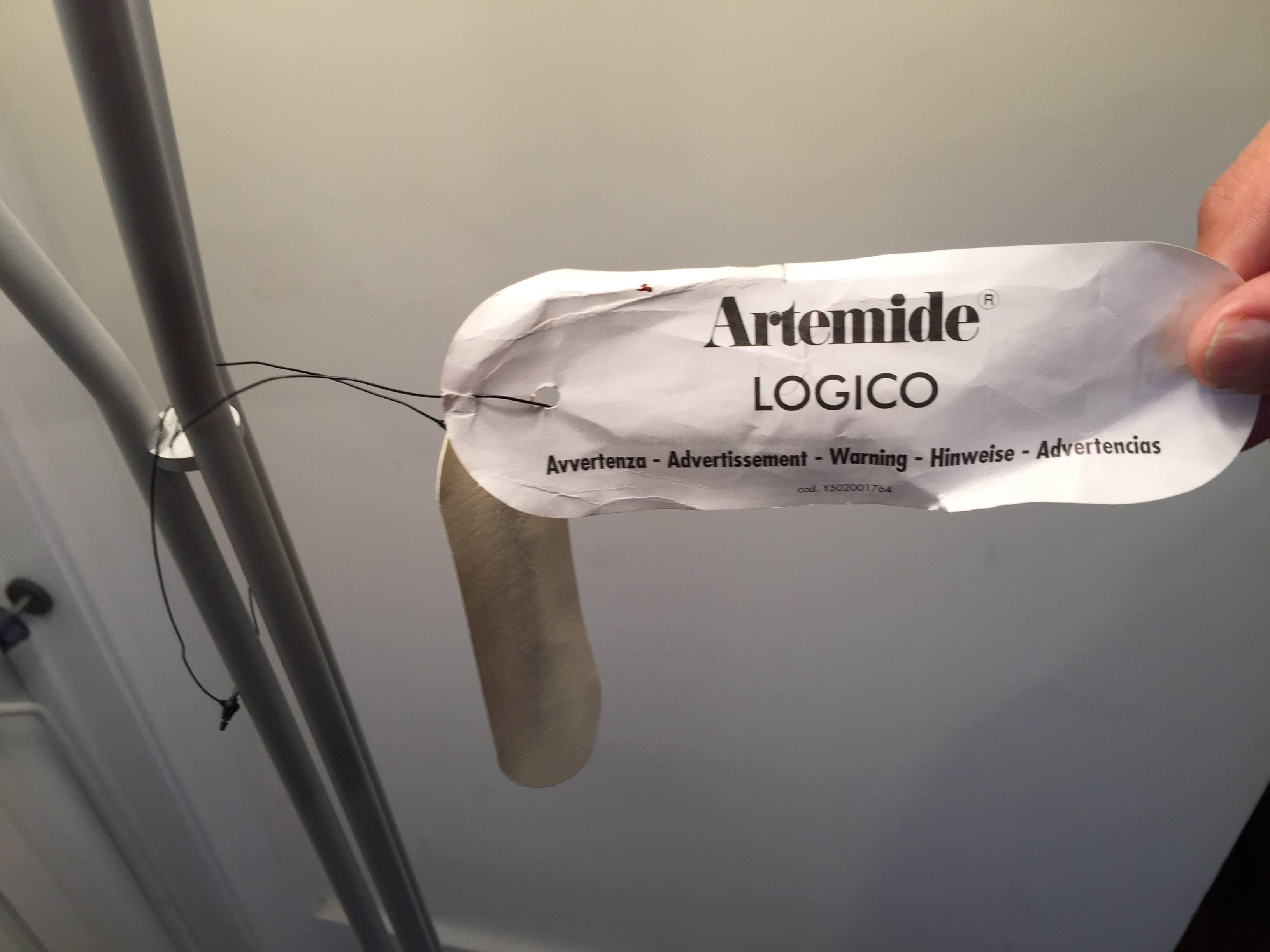 Modern Artemide Logico Floor Lamp Handblown Glass