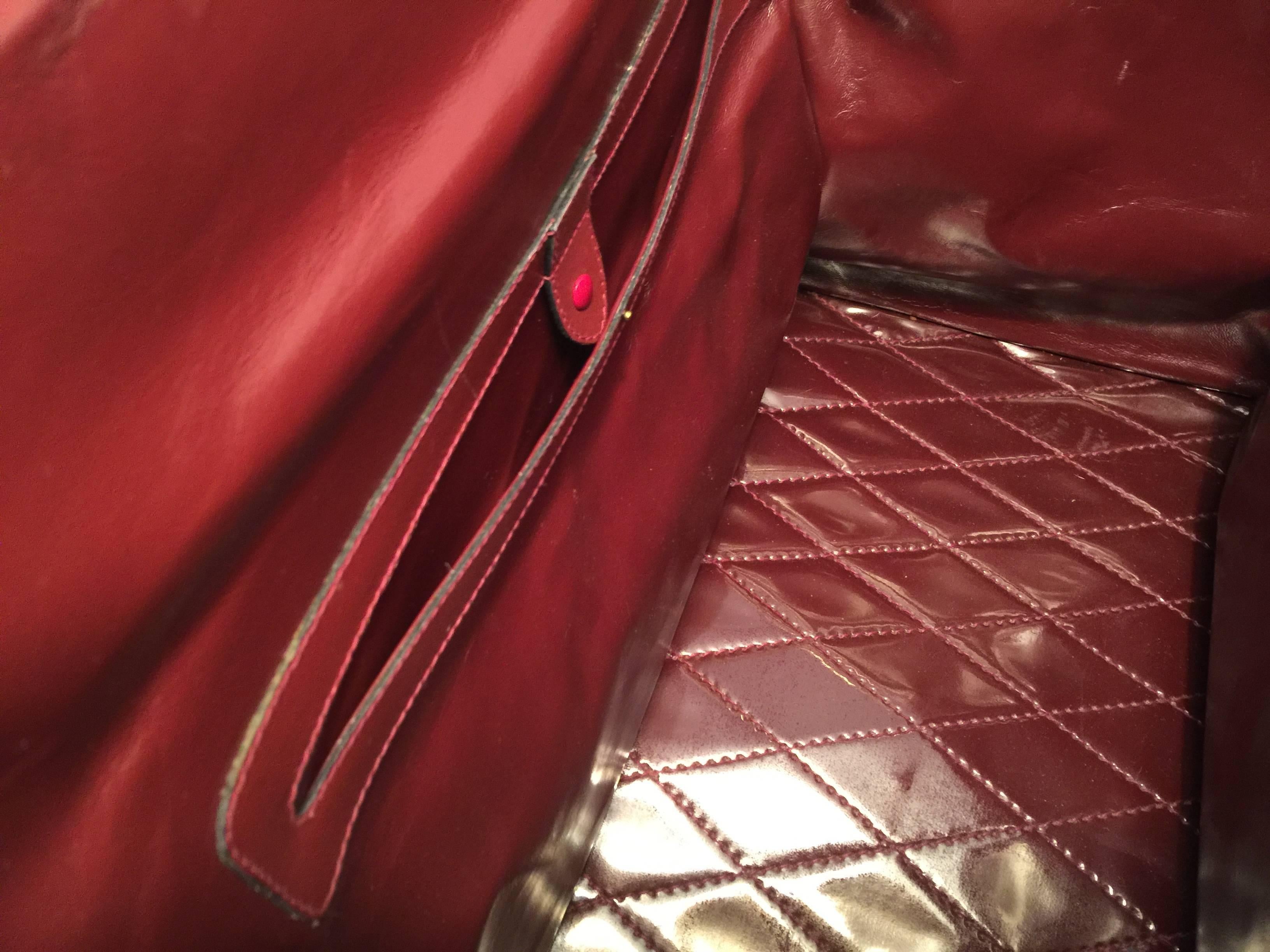 Authentic Cartier Must De Vintage Suede Leather Bordeaux Luggage Ballet For Sale 2