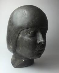 Unique French Plaster Bust Painted, 1960s