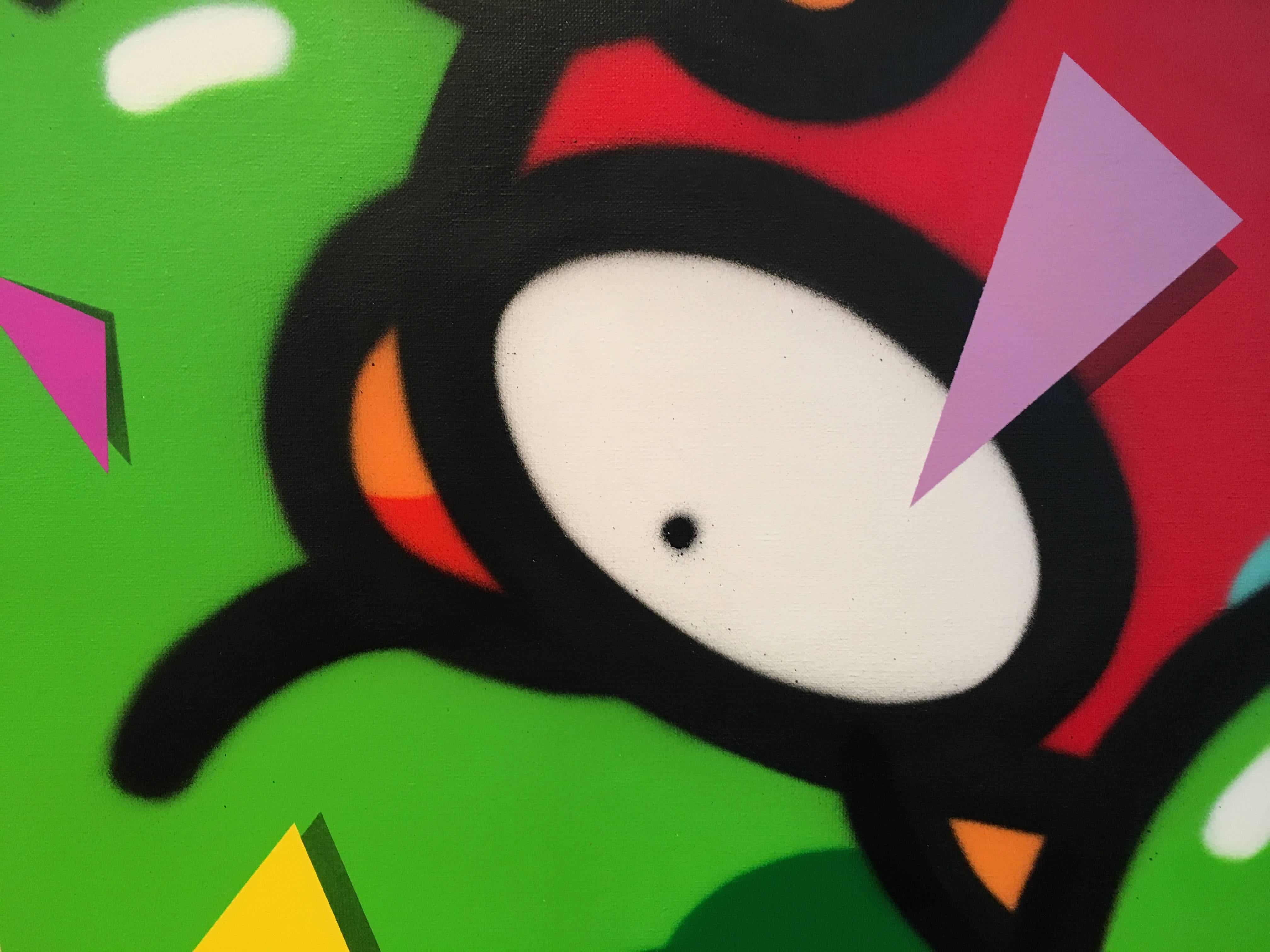 Peinture d'un artiste graffiti français de Pec Knar Excellent état à LYON, FR
