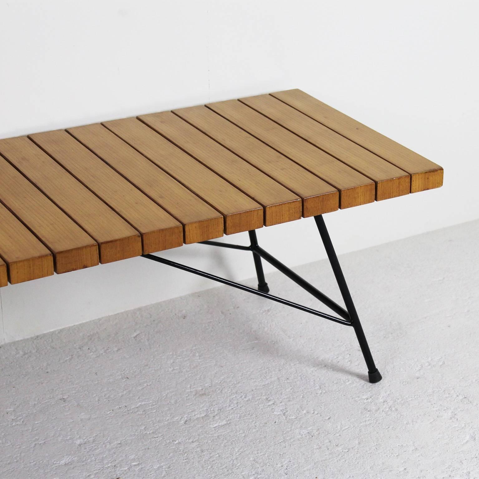 Bench or Coffee Table by Alain Richard for Meubles TV, circa 1950 In Excellent Condition In Toulouse, France