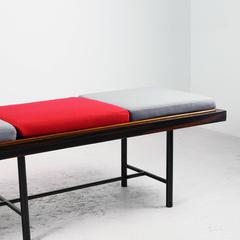 Bench in Macassar Ebony and Black Metal, 1960