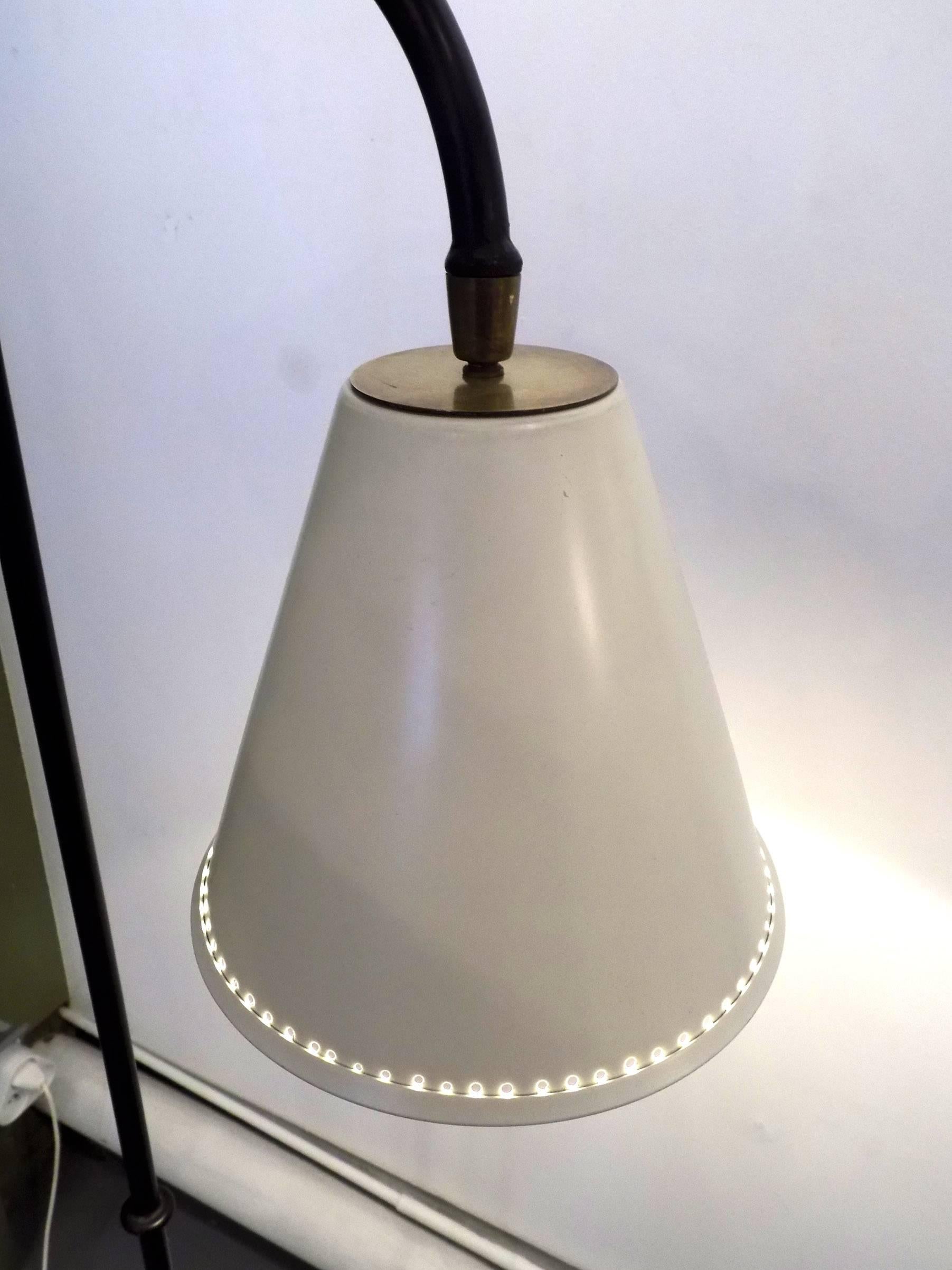 Lacquered 1950s Maison Lunel Floor Lamp For Sale