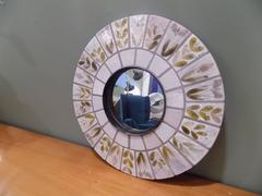 French Roger Capron Ceramic Mirror, circa 1960