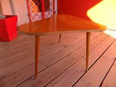 Italian Wood Varnished Free-Form Coffee Table, circa 1960