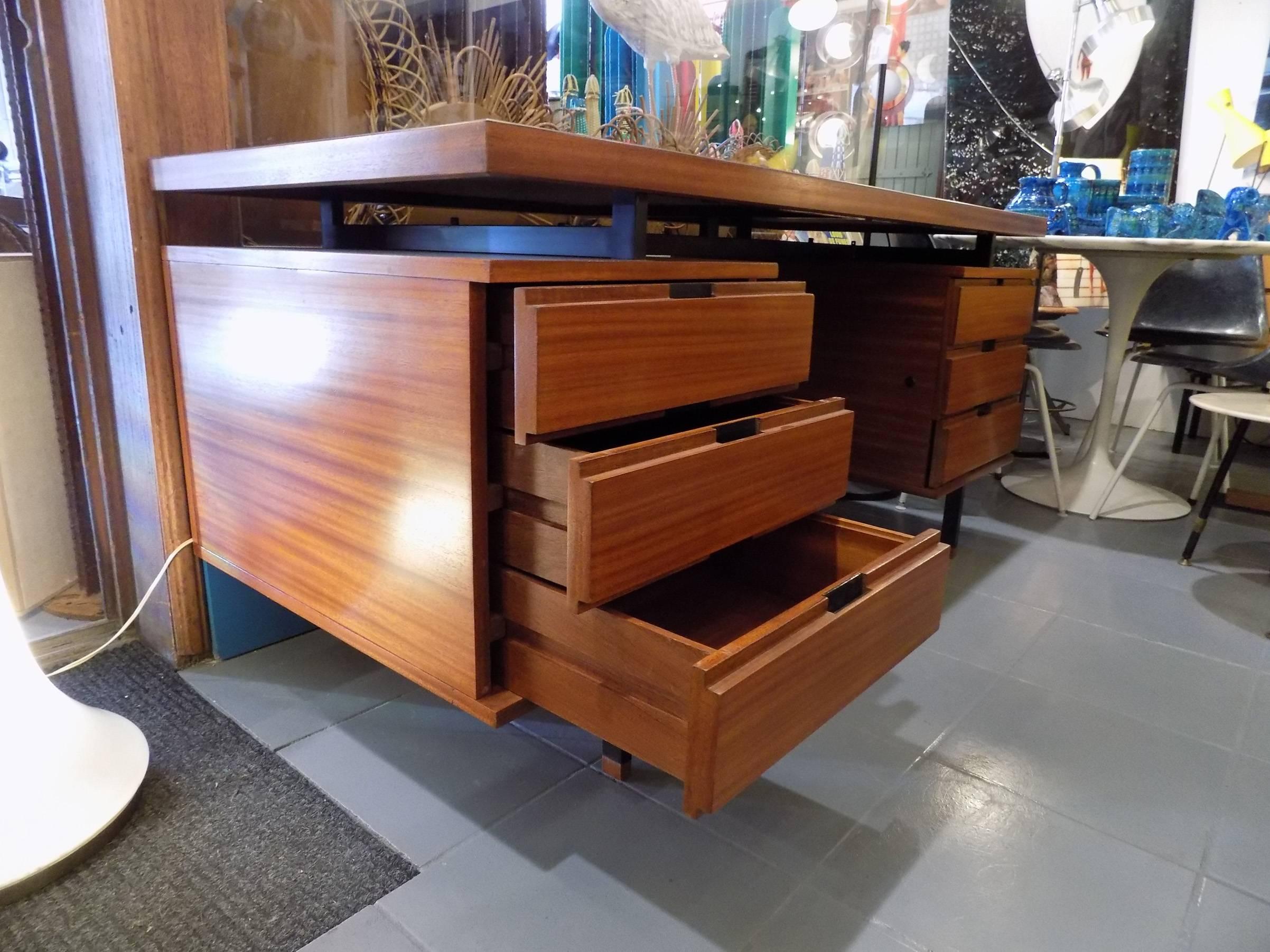 Steel French Pierre Guariche Desk, circa 1960