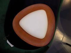 Opaline and Wood Reggiani Sconce, circa 1960