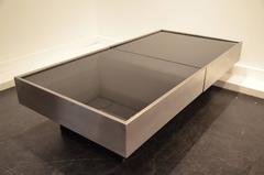 1970s Italian Willy Rizzo Style Extendable Coffee or Cocktail Table