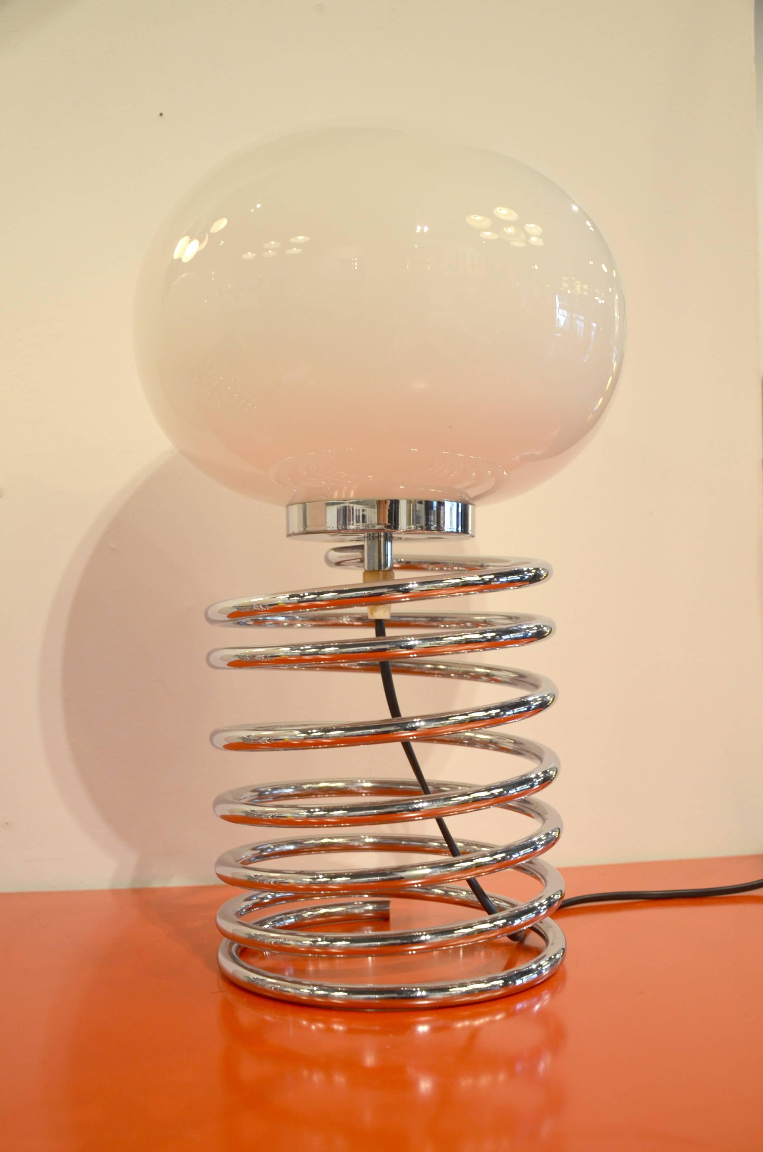 Beautiful Pair of Ingo Maurer Table Lamp Spiral, circa 1970 In Excellent Condition In Megeve, FR