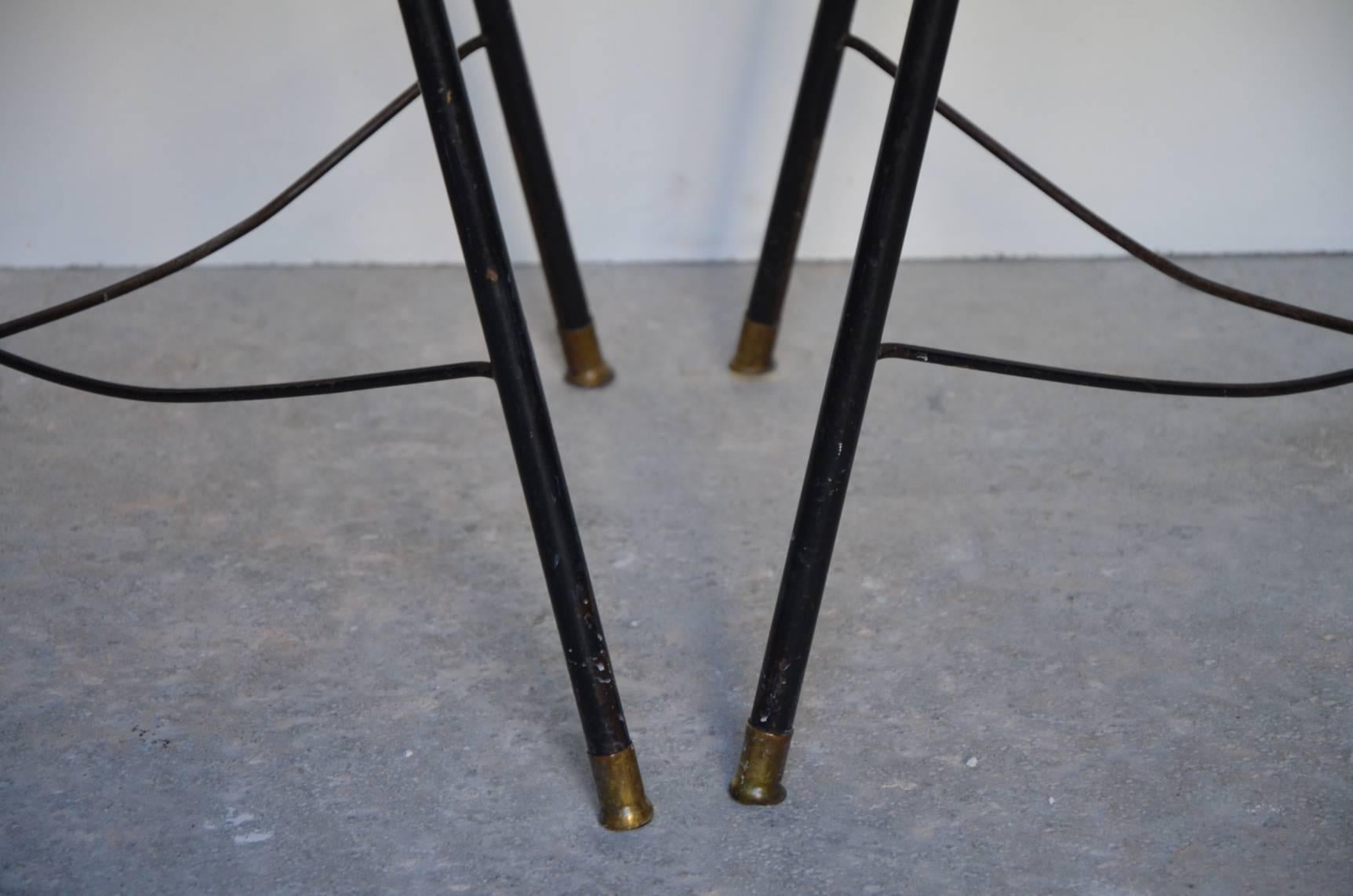 Mid-20th Century Beautiful Set of Two Italian Chairs Designed by Carlo Ratti, circa 1960 For Sale