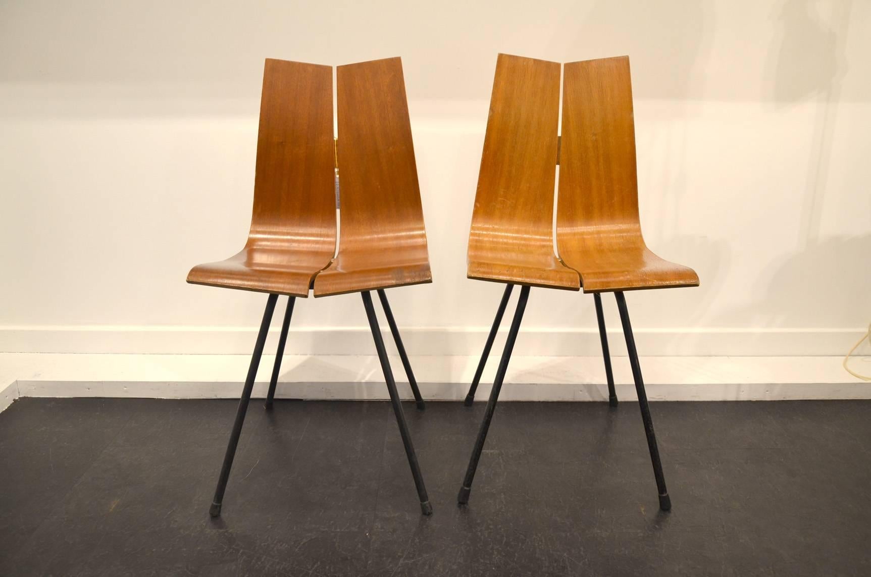 Beautiful pair of two Hans Bellman chairs, circa 1950.