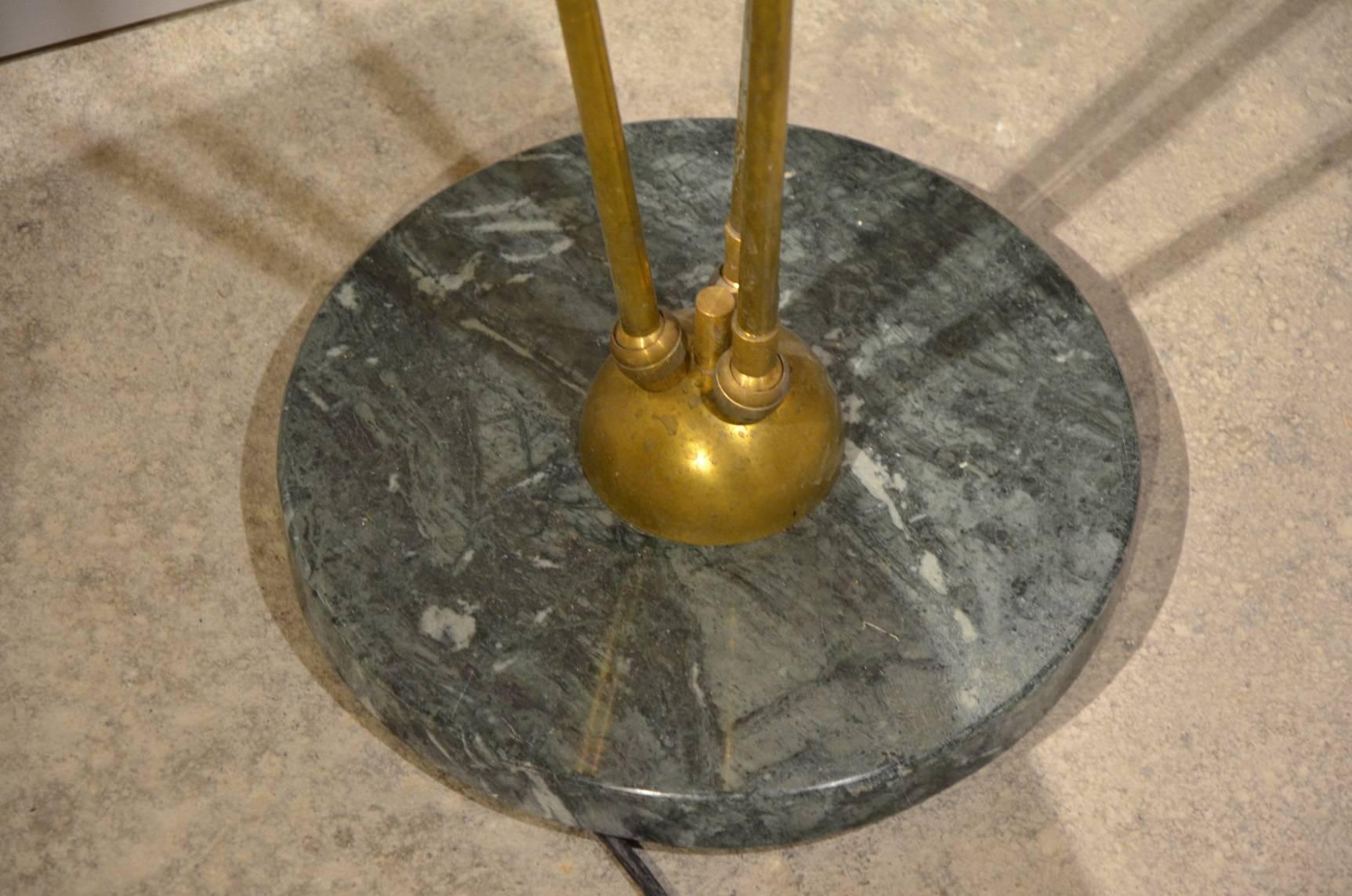 Contemporary Beautiful Italian Brass Floor Lamp in the Style of Stilnovo