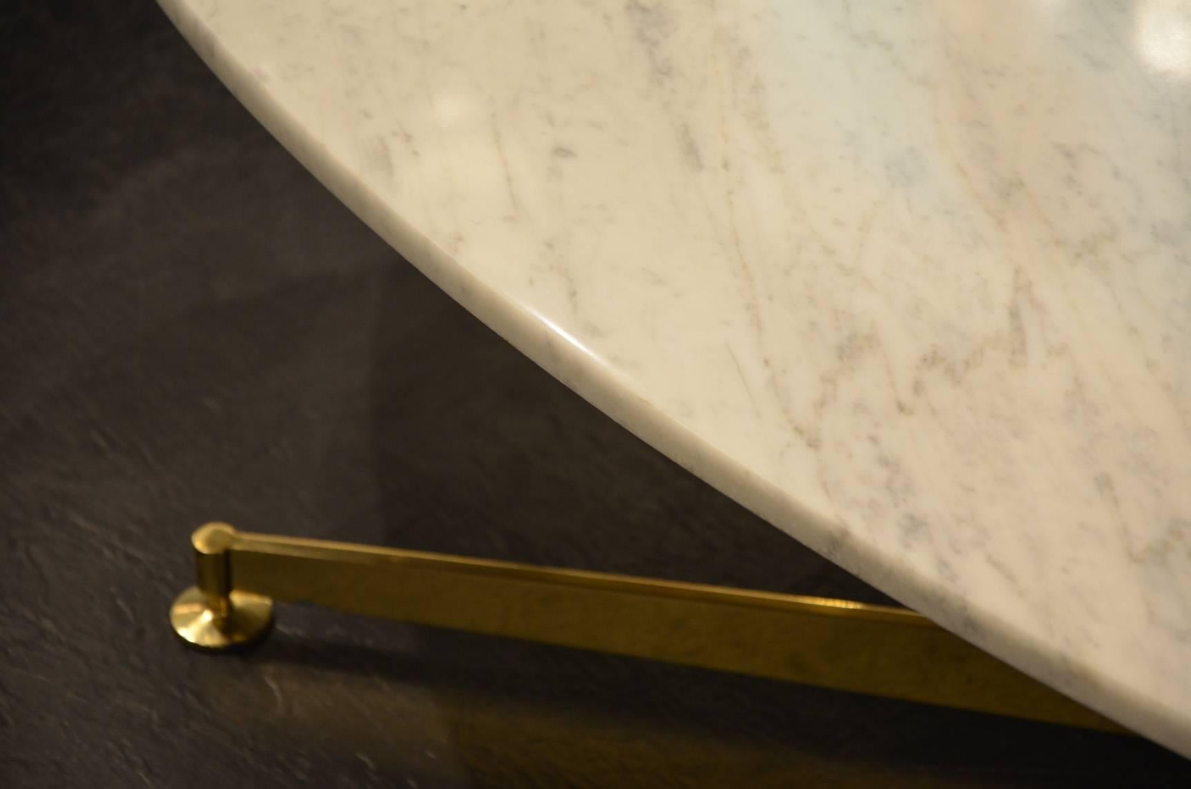 Mid-Century Modern Huge Elipse Marble Coffee Table, circa 1970