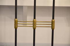 Fantastic Bruno Gatta Italian Stilnovo Three Opaline Glass Floor Lamp