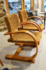 Fantastique paire de fauteuils Audoux Minet, circa 1950