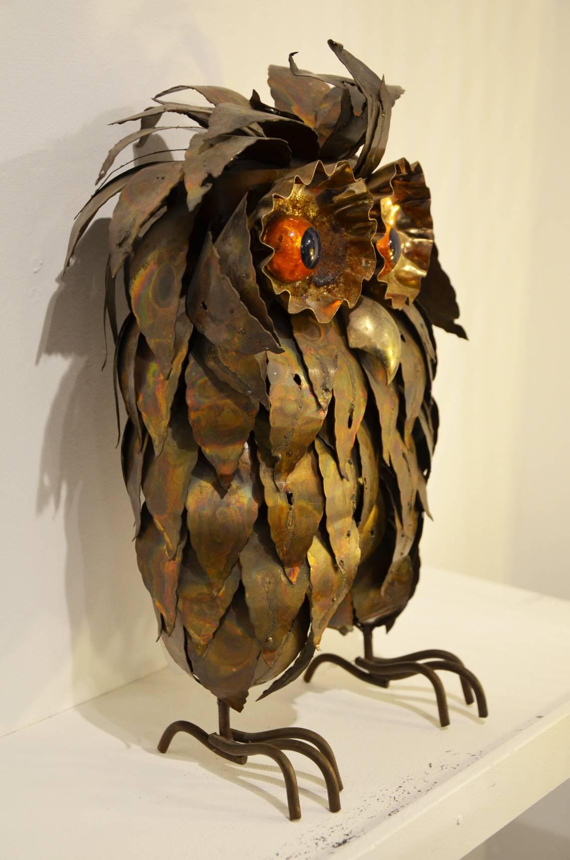 Fantastic owl by Curtis Jere, circa 1960. Excellent condition.