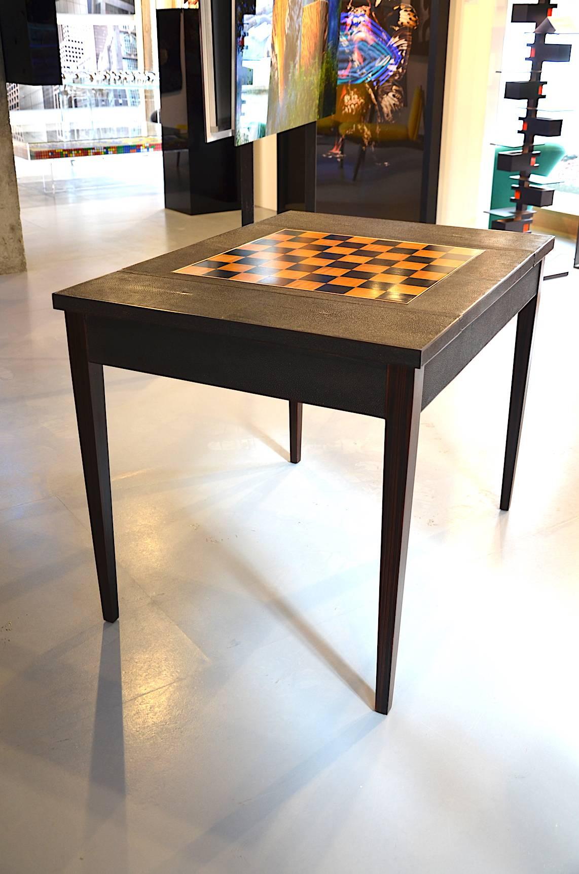 Contemporary Fantastic Shagreen Gaming Table For Sale