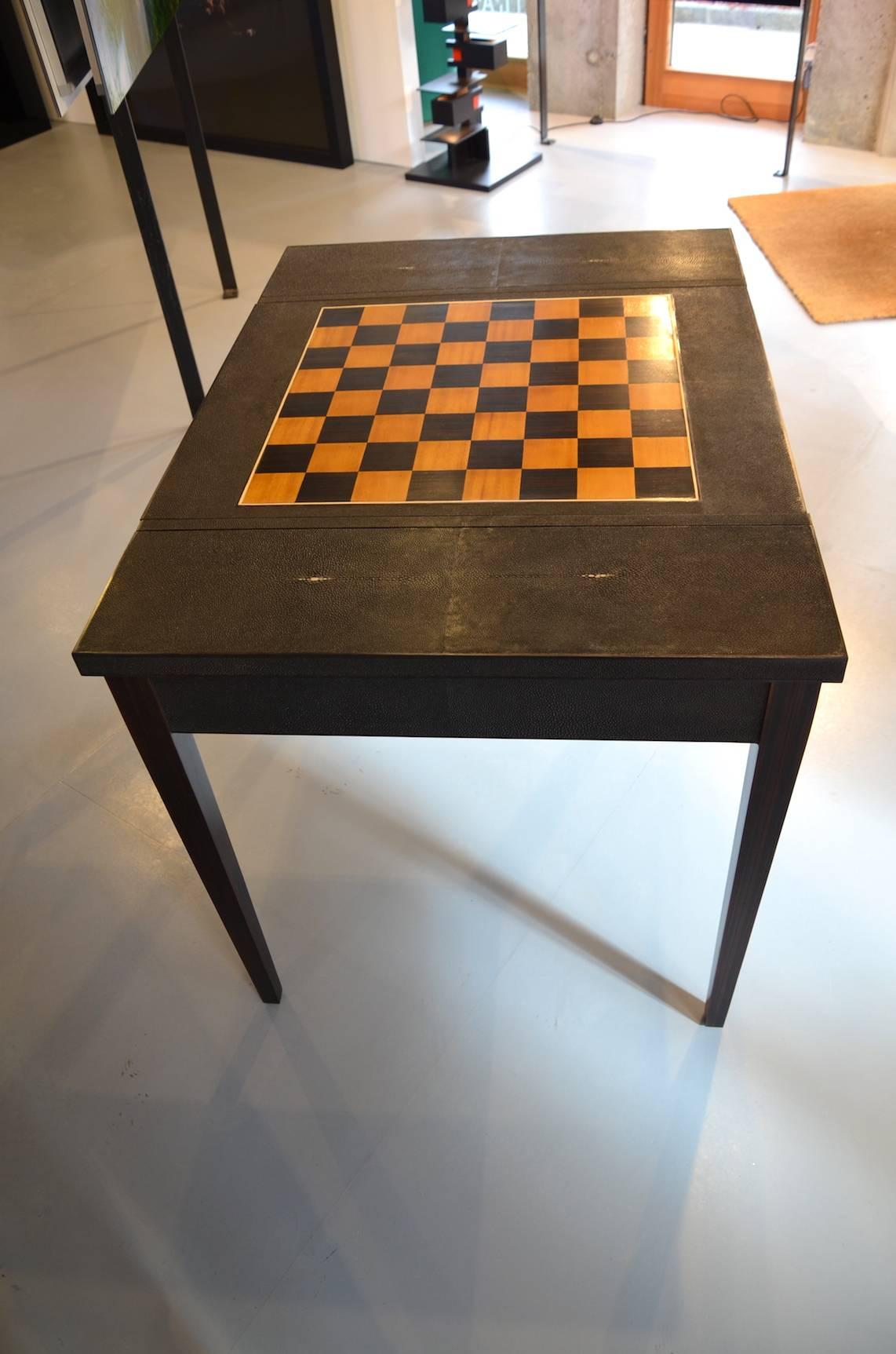 Fantastic Shagreen Gaming Table For Sale 1