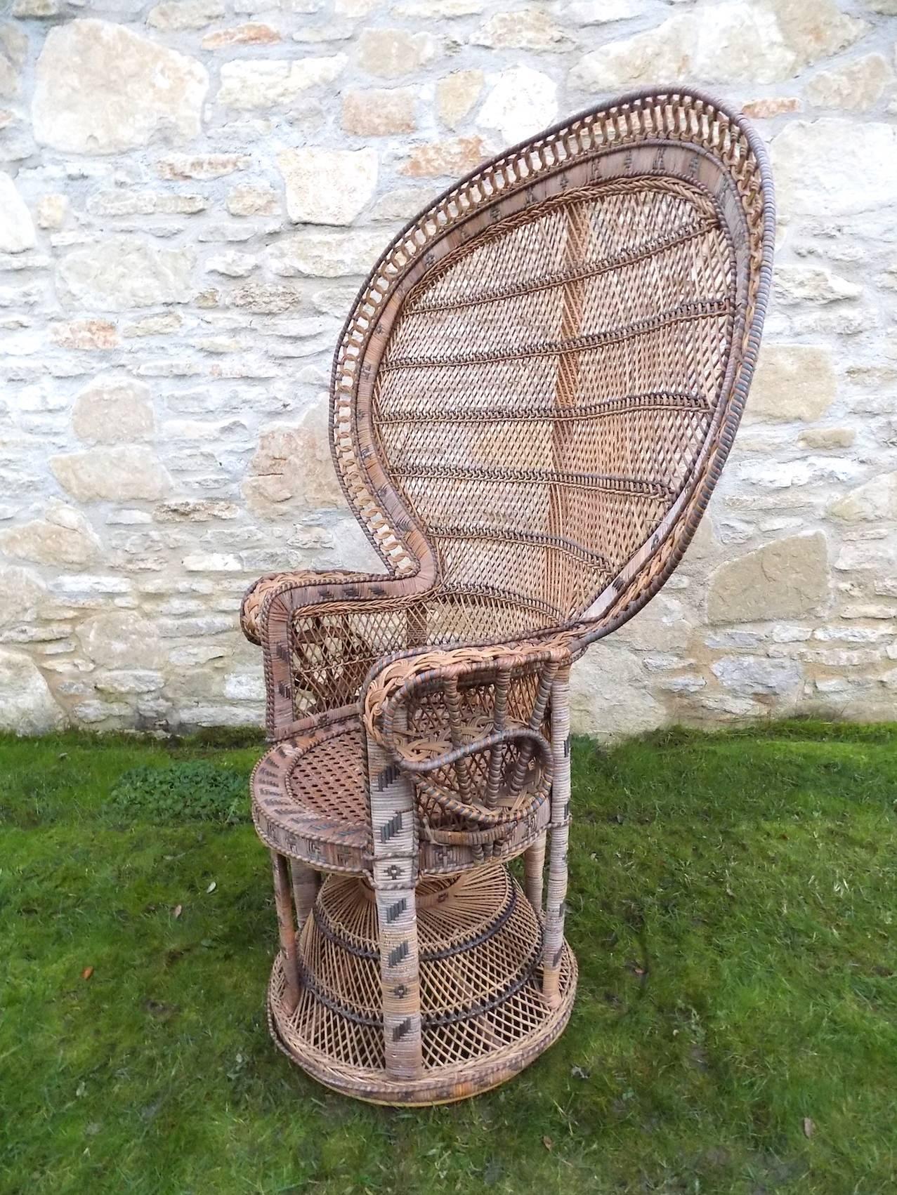 Beautiful wicker armchair, circa 1960. Excellent condition.
  