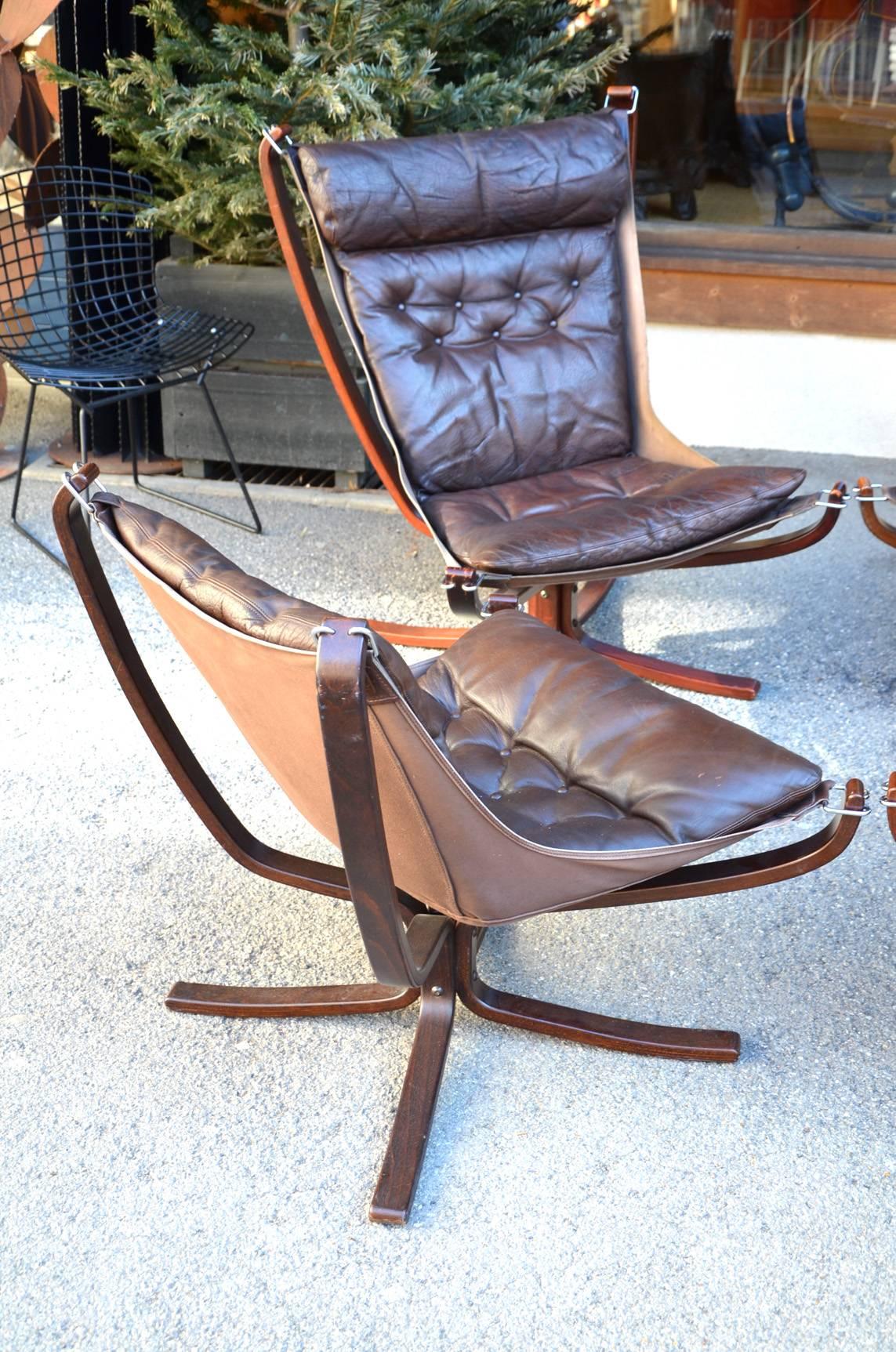 Huge Set of Four Sigurd Ressel Falcon Armchairs, circa 1960 For Sale 1