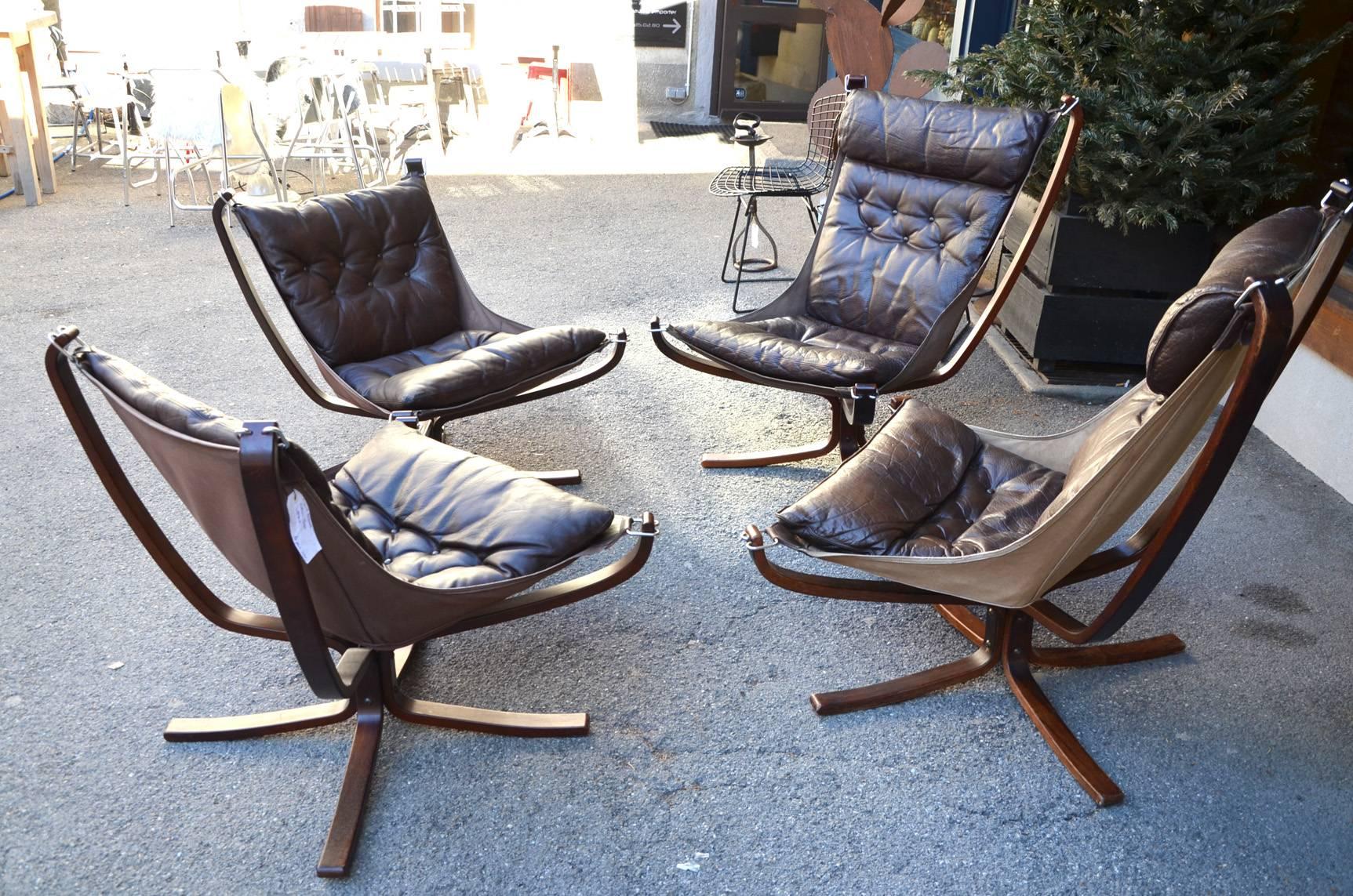 Huge Set of Four Sigurd Ressel Falcon Armchairs, circa 1960 For Sale 3