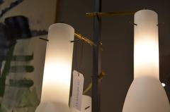 Fantastic Italian Stilnovo Opaline Glasses Pendant, circa 1960