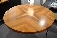 Fantastic Italian Marquetry Round Table circa 1960