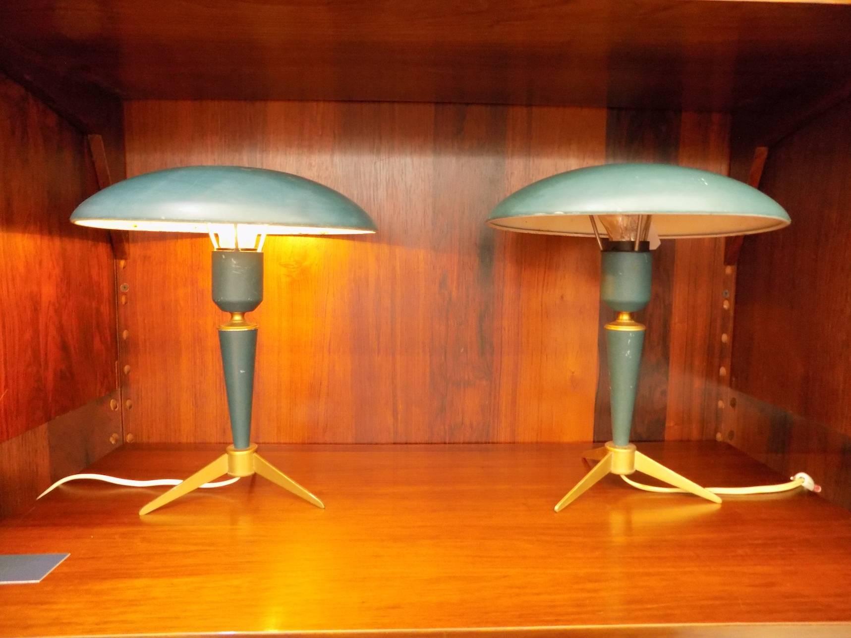 Mid-Century Modern Beautiful Pair of Louis Kalff Table Lamp, circa 1960