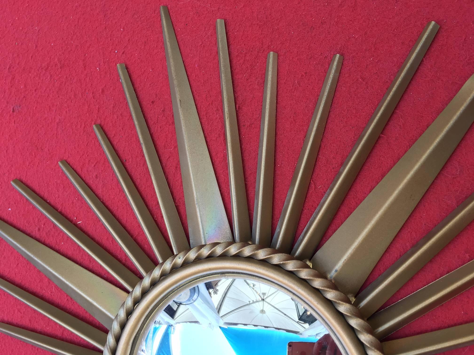 Mid-Century Modern Chaty Vallauris Sunburst Mirror, circa 1960