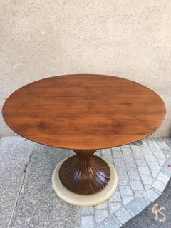 Fantastic Italian Osvaldo Borsani Table Sheet Acanthus Sculpted, circa 1960