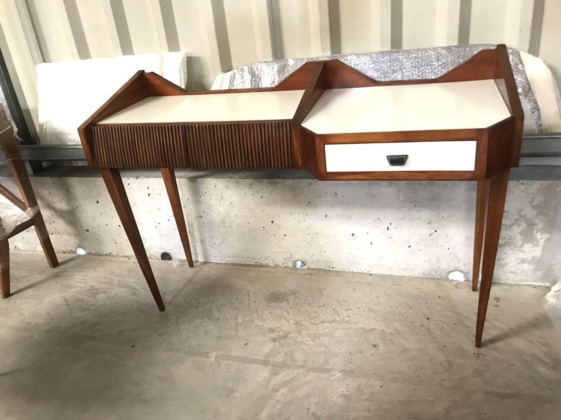 Awesome Italian Console Table in the Taste of Ico Parisi, circa 1960 In Good Condition For Sale In Megeve, FR