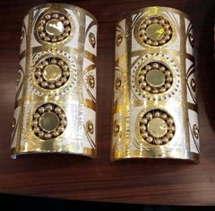 Georges Pelletier Beautiful Pair of Ceramic Sconces, circa 1970