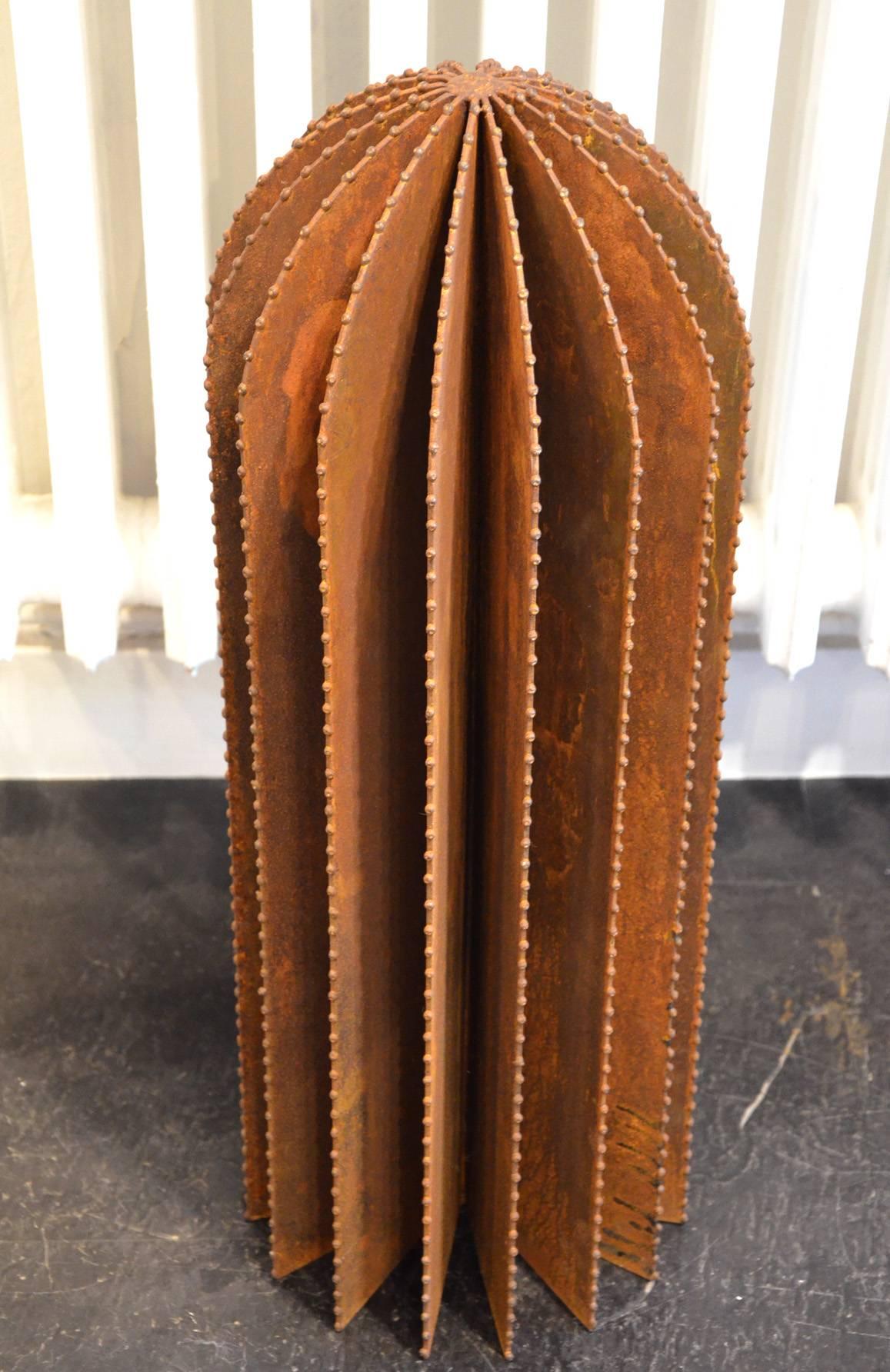 Huge Arizona rusty steel cactus designed by French designer FD63.