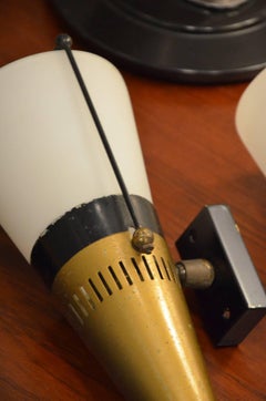 Set of Three Angelo Lelli for Arredoluce Sconces, circa 1960