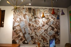 Fantastic 2000s Mortier Oil on Canvas Chicago Rooftop Painting