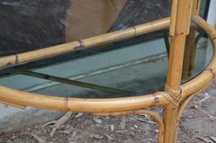 Beautiful French 1960 Wicker Console