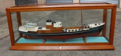 Fantastic Model Ship in Wood and Glass Display 'Gourock', circa 1960