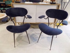 Beautiful Pair of 1960 Reupholstered Office Chairs, circa 1960
