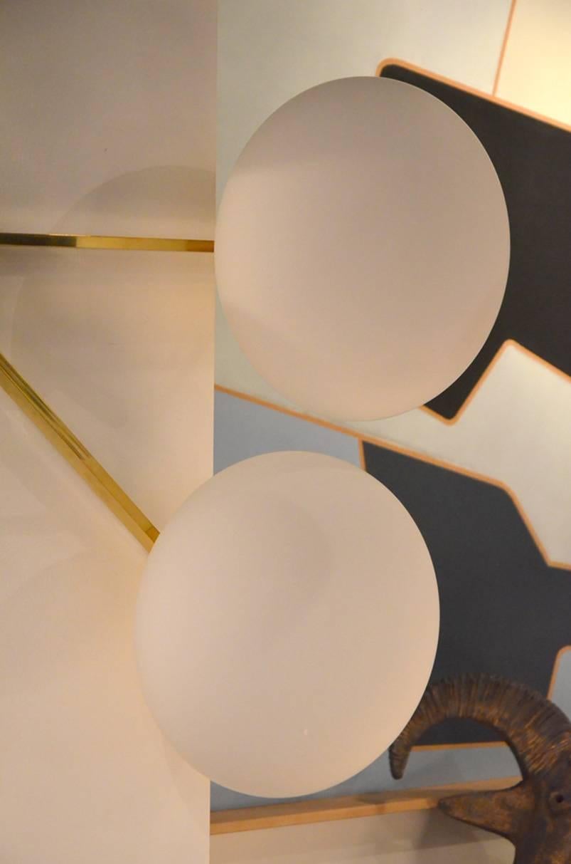 Huge Angelo Lelli Style Ceiling Light In Excellent Condition In Megeve, FR